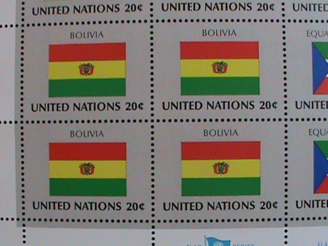 ​UNITED NATION-1981 SC#350-3 -FLAGS SERIES MNH FULL SHEET- VERY FINE