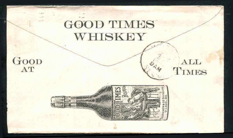 St. Louis MO 1905 Teuscher Distillers Good Times Whiskey Illustrated Advertising