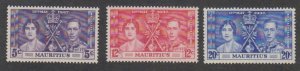 Mauritius - 1937 - SC 208-10 - LH