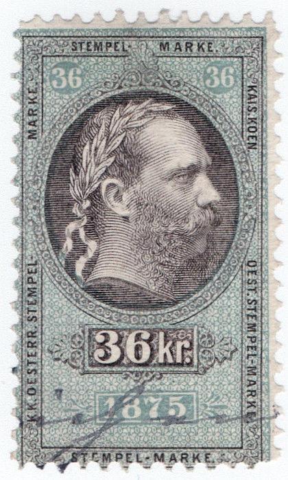 (I.B) Austria/Hungary Revenue : Stempelmarke 36kr