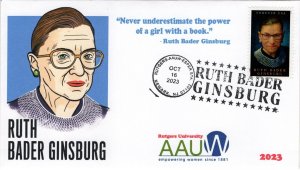 23-250, 2023, Ruth Bader Ginsburg, Event Cover, Pictorial Postmark, Rutgers Univ