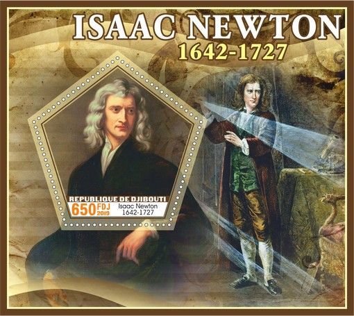 Stamps. Isaac Newtone 2019 year 6 sheets perforated