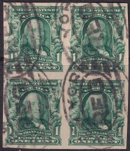 #314 Used, VF, Block of 4 (CV $95) (CV $17.5 - ID38184) - Joseph Luft