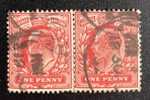 Great Britain #128 Used Pair - One Penny