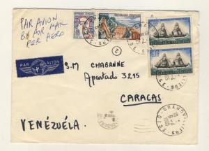 FRANCE 1965 Bel affr. à 1fr70 sur LSC avion pour CARACAS, VENEZUELA (0376)