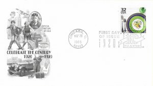 1998 FDC, #3184f, 32c Celebrate the Century: 1920's, Art Craft