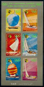 [96056] Yemen YAR 1971 Olympic Games Munich Kiel Sailing Imperf. Sheet MNH