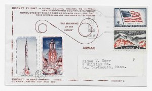 US 1107 3c IGY Rocket Flown Cover (not FD) Rocket Research Inst Cachet ECV$60.00