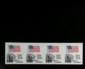 1981 20c Flag Over Supreme Court, Imperforate Strip of 4 Scott 1895 Mint F/VF NH