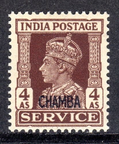 INDIA  --CHAMBA - 1940-43- SG081 -  4 anna   -  Mint Never Hinged 