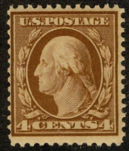 US #334 SCV $87.50 VF mint never hinged,  nice fresh color  4c Washington,  P...