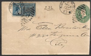 Doyle's_Stamps: 1889 Indianapolis Spec Delivery Cover, Scott #E1, Postal History