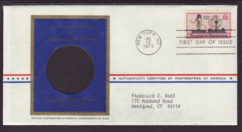 US Electronics 1973 Postmasters Typed FDC BIN