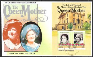 TUVALU NUKULAELAE 1985 Queen Mother's 85th Birthday Souvenir Sheet Sc 51 FDC