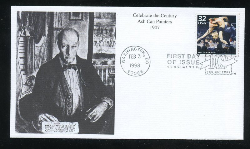 US 3182h Celebrate Century 1900s, Boxing UA Mystic cachet FDC