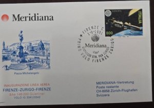KV)1991 ITALY, INAUGURATION OF THE AIRLINE ROUTE FROM FLORENCE TO ZURICH AND BAC