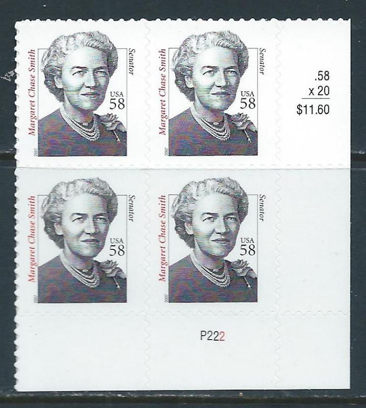 UNITED STATES SC# 3427 VF MNH 2007 PL#P222 LR BK/4