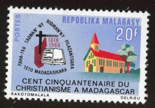 Madagascar Malagasy Scott 413 MNH**  1968 church stamp