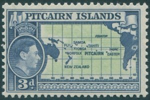 Pitcairn Islands 1940 3d yellow-green & blue SG5 MNH