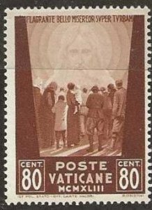 Vatican 85, mint,  never hinged.  1944. (V22)
