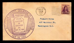 US SC# 724 FDC / Purple Cachet - L5685