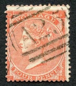 Malta SGZ48 4d Bright Red Plate 3 Very Fine cancel