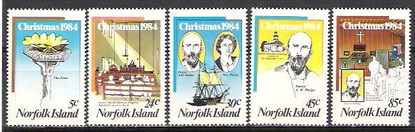 Norfolk Is. 347-51 NNH Set - Christmas 1984