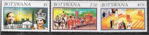 Botswana #179-181   Independence  set complete  (MNH) CV $1.95