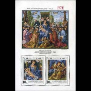 CZECHOSLOVAKIA 1989 - Scott# 2743 S/S Durer Painting NH