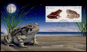 Canada 3421-2 on FDC - Endangered Frogs