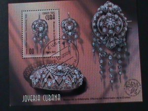 ​CUBA-2005-SC#4549-19TH CENTURY JEWERLY IN GOLD MUSEUM  CTO-S/S VF-RARE