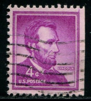 1036b US 4c Lincoln, used bklt sgl