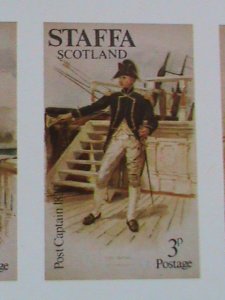 ​STAFFA SCOTLAND STAMP:MILITARY  SOLDIERS   IMPERF- MNH - MINI SHEET