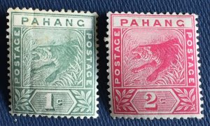 Malaya PAHANG 1891-95 Tiger 1c & 2c Mint SG#11&12 M4984