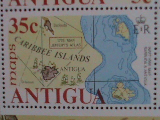 ​ANTIGUA-1975-SC# 382a  MAPS OF ANTIGUA- MNH S/S -VF WE SHIP TO WORLD WIDE