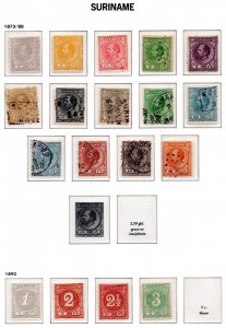 NETHERLAND SURINAM 1873-1925 COLLECTION OF 80+ STAMPS MOSTLY MINT SOME USED