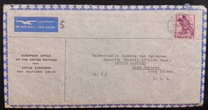 DM)1941, SWITZERLAND, LETTER CIRCULATED TO U.S.A, AIR MAIL, WITH