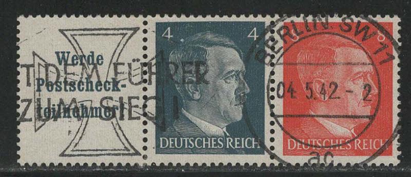 Germany Scott # 508, 511, label A16.3, used, se-tenant, Mi# W153