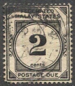 MALAYA  1924 2c Postage Due Sc J2, Used  VF