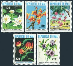 Mali 442-446,MNH.Michel 894-898. Flowers 1982.