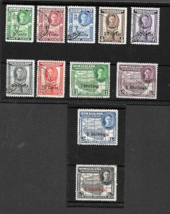 SOMALILAND 1951 SET SG 125/135 FINE USED Cat £85