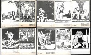 JUDAICA ISRAEL BIBLE ILLUSTRATION BY LILIEN. ART NOUVEAU SET OF 10 PC, 1982