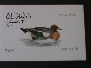 OMAN- BEAUTIFUL LOVELY BIRD-IMPERF MNH S/S VF EST. $6 WE SHIP TO WORLDWIDE.