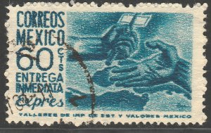 MEXICO E11, 60¢ Hands of paynani, Special Delivery. USED. F-VF. (948)