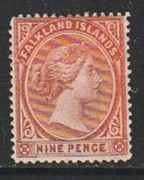 1895 Falkland Islands - Sc 17 - used VF - 1 single - Queen Victoria