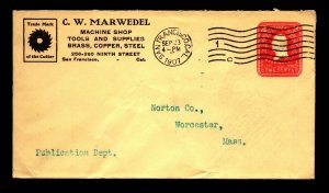 1907 San Francisco - CW Marwedel Machine Shop Advertising Cover - L31202