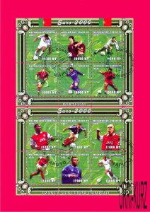 MOZAMBIQUE 2001 Sport Football Soccer Euro 2000 Portugal-France 2 m-s Sc1421-22