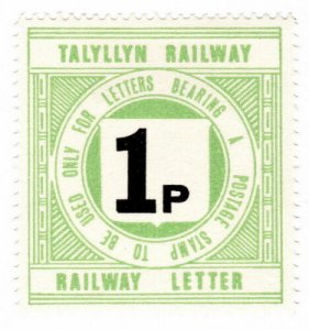 (I.B) Talyllyn Railway : Letter Stamp 1p 