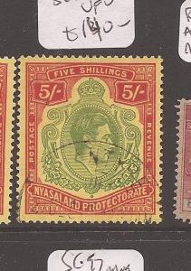 Nyasaland 1944 KGVI 5/- SG 141a VFU (8ave)