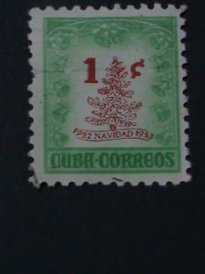 ​CUBA-1951-SC#469-CHRISTMAS-POINSETTIA-MH -VERY FINE WE SHIP TO WORLDWIDE.